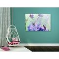 CANVAS PRINT MODERN PAINTED PEONIES - PICTURES FLOWERS - PICTURES