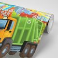 SELF ADHESIVE WALLPAPER GARBAGE TRUCK IN THE CITY - SELF-ADHESIVE WALLPAPERS - WALLPAPERS