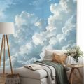 TAPETA PAHULJASTI BIJELI OBLACI NA PLAVOM NEBU - TAPETE PRIRODA - TAPETE