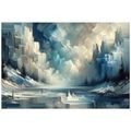 TAPETA IMPRESIONISTICKÁ ZIMNÍ KRAJINA - ABSTRAKTNÍ TAPETY - TAPETY