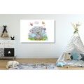 CANVAS PRINT CUTE TEDDY BEAR - CHILDRENS PICTURES - PICTURES