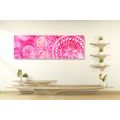 CANVAS PRINT MANDALA PINK WATERCOLOR - PICTURES FENG SHUI - PICTURES