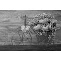 CANVAS PRINT BLACK NAD WHITE FLOWERS IN A VINTAGE VASE - BLACK AND WHITE PICTURES{% if product.category.pathNames[0] != product.category.name %} - PICTURES{% endif %}