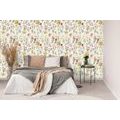 SELF ADHESIVE WALLPAPER YELLOW FLOWERS WITH A VINTAGE TOUCH - SELF-ADHESIVE WALLPAPERS - WALLPAPERS