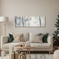 TABLEAU SUR TOILE – FORÊT PAISIBLE DANS LA BRUME - TABLEAUX FORÊT - TABLEAUX