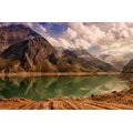 WALL MURAL LAKE IN THE MOUNTAINS - WALLPAPERS NATURE - WALLPAPERS