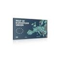 CANVAS PRINT EDUCATIONAL MAP WITH THE NAMES OF THE COUNTRIES OF THE EUROPEAN UNION - PICTURES OF MAPS - PICTURES