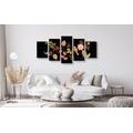 5-PIECE CANVAS PRINT BIRD WITH A FOLKLORE THEME - STILL LIFE PICTURES{% if product.category.pathNames[0] != product.category.name %} - PICTURES{% endif %}