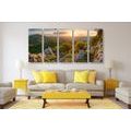 5-PIECE CANVAS PRINT NATURE BATHED IN THE SUN - PICTURES OF NATURE AND LANDSCAPE - PICTURES