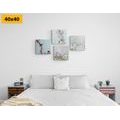 CANVAS PRINT SET DELICATE STILL LIFE WITH AN ANGEL - SET OF PICTURES - PICTURES