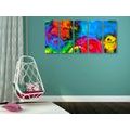 5-PIECE CANVAS PRINT ABSTRACTION FULL OF COLORS - ABSTRACT PICTURES{% if product.category.pathNames[0] != product.category.name %} - PICTURES{% endif %}