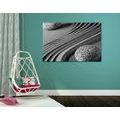 CANVAS PRINT YIN AND YANG PEBBLES IN BLACK AND WHITE - BLACK AND WHITE PICTURES - PICTURES