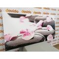 CANVAS PRINT WELLNESS STONES WITH PEBBLES - PICTURES FENG SHUI - PICTURES