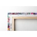 CANVAS PRINT FLOWERS IN A COLORFUL DESIGN - ABSTRACT PICTURES - PICTURES