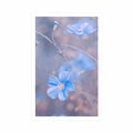 POSTER BLAUE BLUMEN AUF VINTAGE-HINTERGRUND - BLUMEN - POSTER