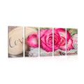 5-PIECE CANVAS PRINT ROSE LOVE - PICTURES WITH INSCRIPTIONS AND QUOTES{% if product.category.pathNames[0] != product.category.name %} - PICTURES{% endif %}
