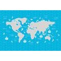 SELF ADHESIVE WALLPAPER SKY BLUE WORLD MAP - SELF-ADHESIVE WALLPAPERS - WALLPAPERS