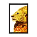 POSTER FIERY LION - ANIMALS - POSTERS