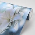 WALLPAPER LILY FLOWER ON AN ABSTRACT BACKGROUND - WALLPAPERS FLOWERS - WALLPAPERS