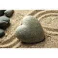 CANVAS PRINT STONE HEART - PICTURES FENG SHUI - PICTURES