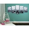 5-PIECE CANVAS PRINT WATER TEXTURE - STILL LIFE PICTURES{% if product.category.pathNames[0] != product.category.name %} - PICTURES{% endif %}