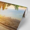 SELF ADHESIVE WALL MURAL SUNRISE ON A CARIBBEAN BEACH - SELF-ADHESIVE WALLPAPERS - WALLPAPERS