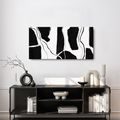 TABLEAU SUR TOILE – FORMES NOIRES MINIMALISTES - IMAGES FORMES ABSTRAITES - TABLEAUX
