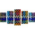 5-PIECE CANVAS PRINT BEAUTIFUL PATTERN IN COLORS - ABSTRACT PICTURES{% if product.category.pathNames[0] != product.category.name %} - PICTURES{% endif %}