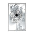 POSTER DANDELION IN MODERN DESIGN - BLACK AND WHITE - POSTERS