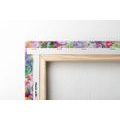 WANDBILD BUNTFARBIGE BLUMEN - ABSTRAKTE BILDER - BILDER