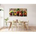 5-PIECE CANVAS PRINT FRESH FRUITS AND VEGETABLES - PICTURES OF FOOD AND DRINKS - PICTURES