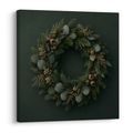 CANVASTAVLA GRÖN NATURLIG ADVENTSKRANS - JUL- OCH VINTERTAVLOR - TAVLOR