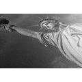 CANVAS PRINT STATUE OF LIBERTY IN BLACK AND WHITE - BLACK AND WHITE PICTURES - PICTURES