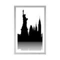 POSTER WITH MOUNT INTERNATIONAL SYMBOLS OF METROPOLISES - CITIES - POSTERS