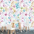 SELF ADHESIVE WALLPAPER TOYS IN PASTEL COLORS - SELF-ADHESIVE WALLPAPERS - WALLPAPERS