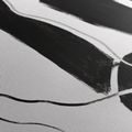 TABLEAU EN 5 PARTIES – LIGNES ABSTRAITES EN NOIR ET BLANC - IMAGES FORMES ABSTRAITES - TABLEAUX