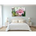 CANVAS PRINT BLOOMING LILIES IN THE GARDEN - PICTURES FLOWERS - PICTURES