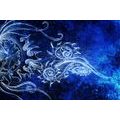 WALLPAPER UNUSUAL BLUE DRAWING - ABSTRACT WALLPAPERS - WALLPAPERS