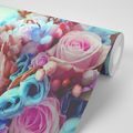 SELF ADHESIVE WALL MURAL BOUQUET OF ROSES - SELF-ADHESIVE WALLPAPERS - WALLPAPERS