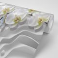 WALLPAPER ORCHID ON AN ABSTRACT BACKGROUND - WALLPAPERS FLOWERS - WALLPAPERS