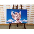 CANVAS PRINT PINK CARING ANGEL IN THE SKY - PICTURES OF ANGELS - PICTURES