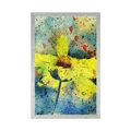 POSTER GELBE BLUME MIT EINEM VINTAGE-HAUCH - VINTAGE UND RETRO - POSTER