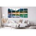 5-PIECE CANVAS PRINT LAKE IN BEAUTIFUL NATURE - PICTURES OF NATURE AND LANDSCAPE - PICTURES