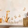 TAPETE TIERE MIT MUSIKINSTRUMENTEN - KINDERTAPETEN - TAPETEN