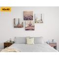 CANVAS PRINT SET EIFFEL TOWER IN PARIS - SET OF PICTURES - PICTURES