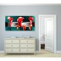 CANVAS PRINT ABSTRACT RED CALLA FLOWERS - ABSTRACT PICTURES - PICTURES