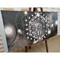 CANVAS PRINT CHARMING MANDALA IN BLACK AND WHITE - BLACK AND WHITE PICTURES{% if product.category.pathNames[0] != product.category.name %} - PICTURES{% endif %}