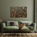 WANDBILD BLÜHENDER GARTEN AUF LEINWAND - BILDER BLUMEN - BILDER