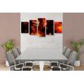 5-PIECE CANVAS PRINT MYSTERIOUS WOLF - PICTURES OF ANIMALS{% if product.category.pathNames[0] != product.category.name %} - PICTURES{% endif %}