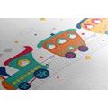 CANVAS PRINT PASTEL TRAIN - CHILDRENS PICTURES - PICTURES